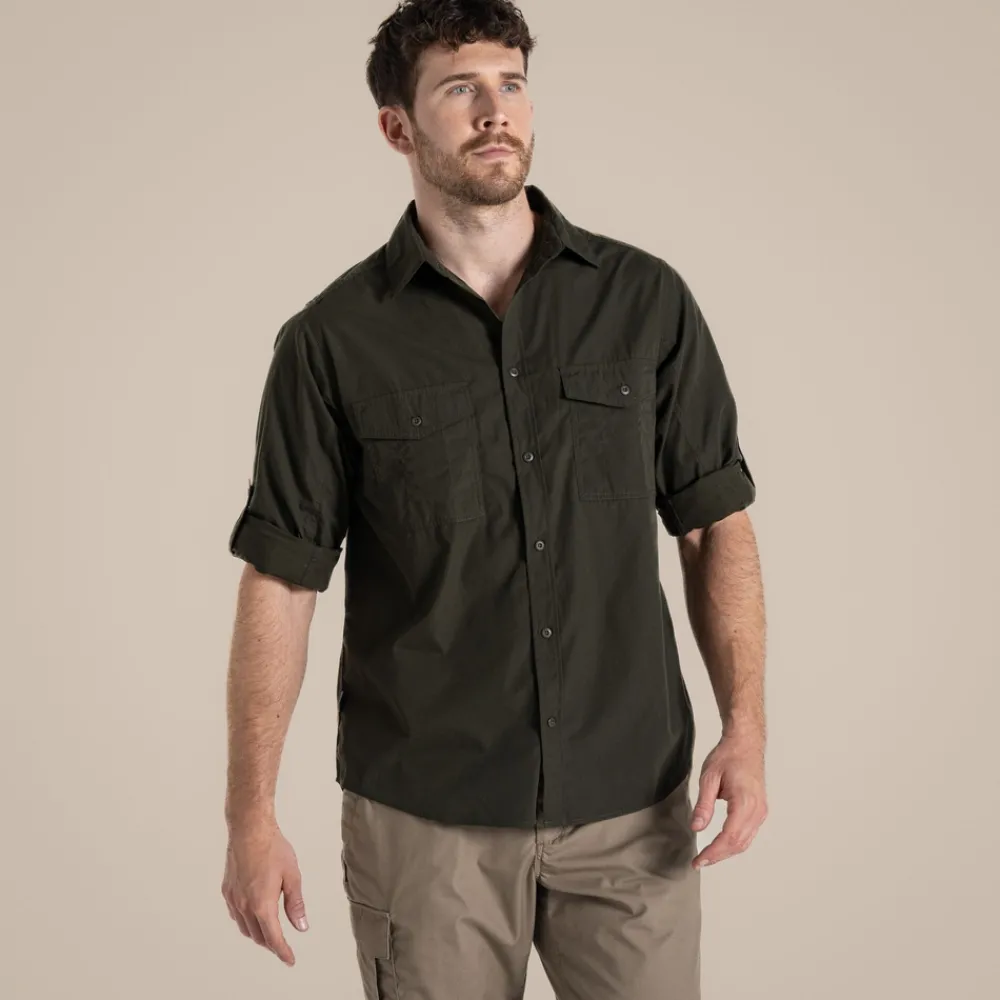 Outlet Expert Mens Kiwi Long Sleeved Shirt | Desert|Mediterranean