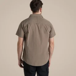 Discount Expert Mens Kiwi Short Sleeved Shirt | Desert|Mediterranean