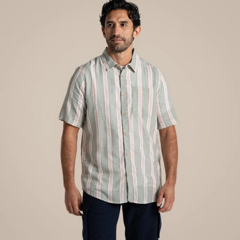 Outlet Men's Argino Short Sleeved Shirt | Desert|Mediterranean