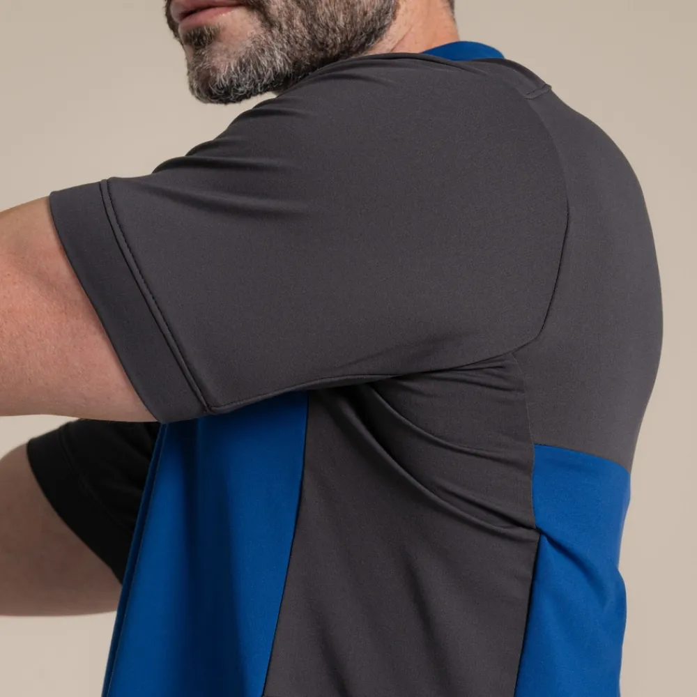 Sale Men's NosiLife Avro Golf Short Sleeved Polo Top | Jungle|Mediterranean