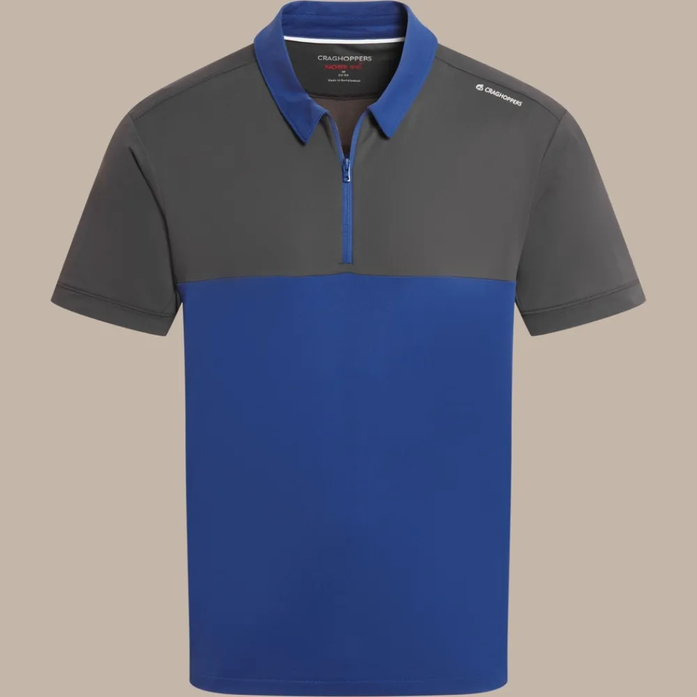 Sale Men's NosiLife Avro Golf Short Sleeved Polo Top | Jungle|Mediterranean