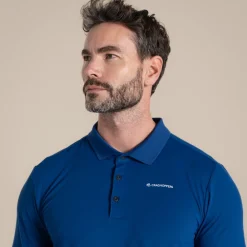 Hot Men's NosiLife Bramshaw Golf Long Sleeved Polo Top | Desert|Jungle
