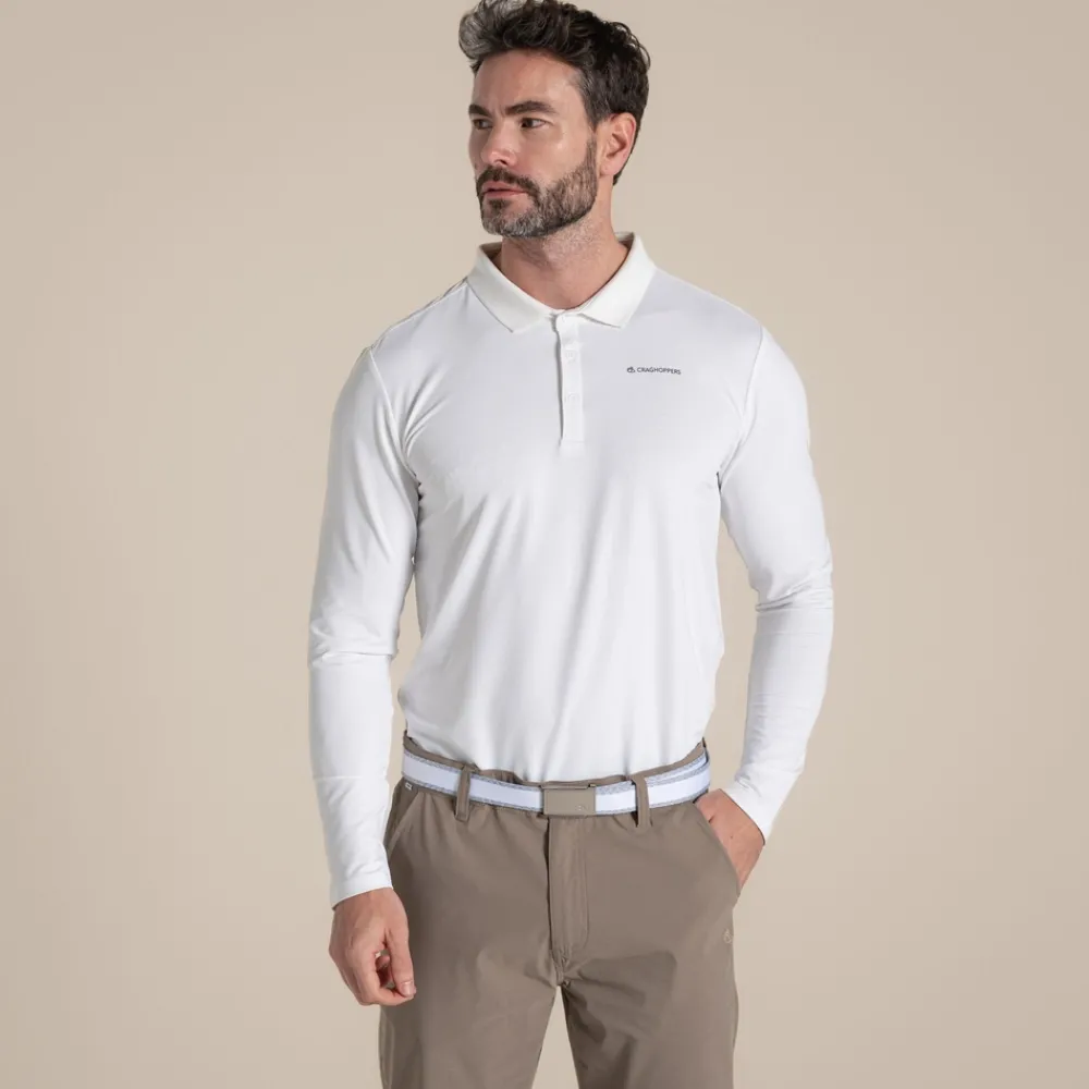 Best Men's NosiLife Bramshaw Golf Long Sleeved Polo Top | Desert|Jungle