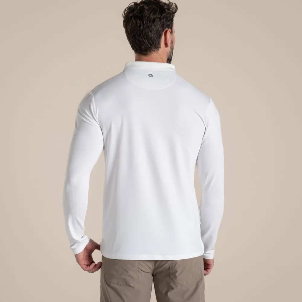 Best Men's NosiLife Bramshaw Golf Long Sleeved Polo Top | Desert|Jungle