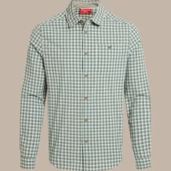 Discount Men's NosiLife Nuoro Check Long Sleeved Shirt | Desert|Jungle
