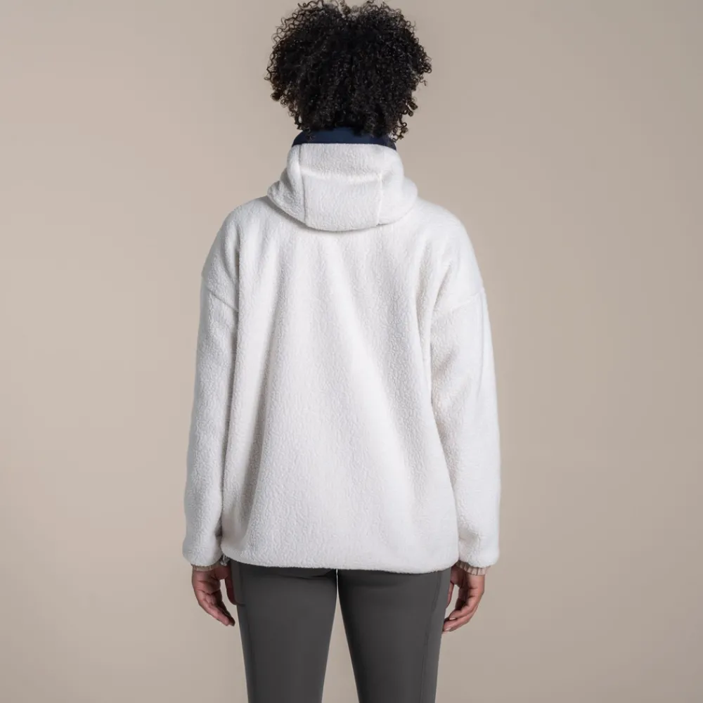Hot Women's Longlands Reversible Hooded Jacket | Ecru / Warm Beige Women Fleece|Full Zip Fleece