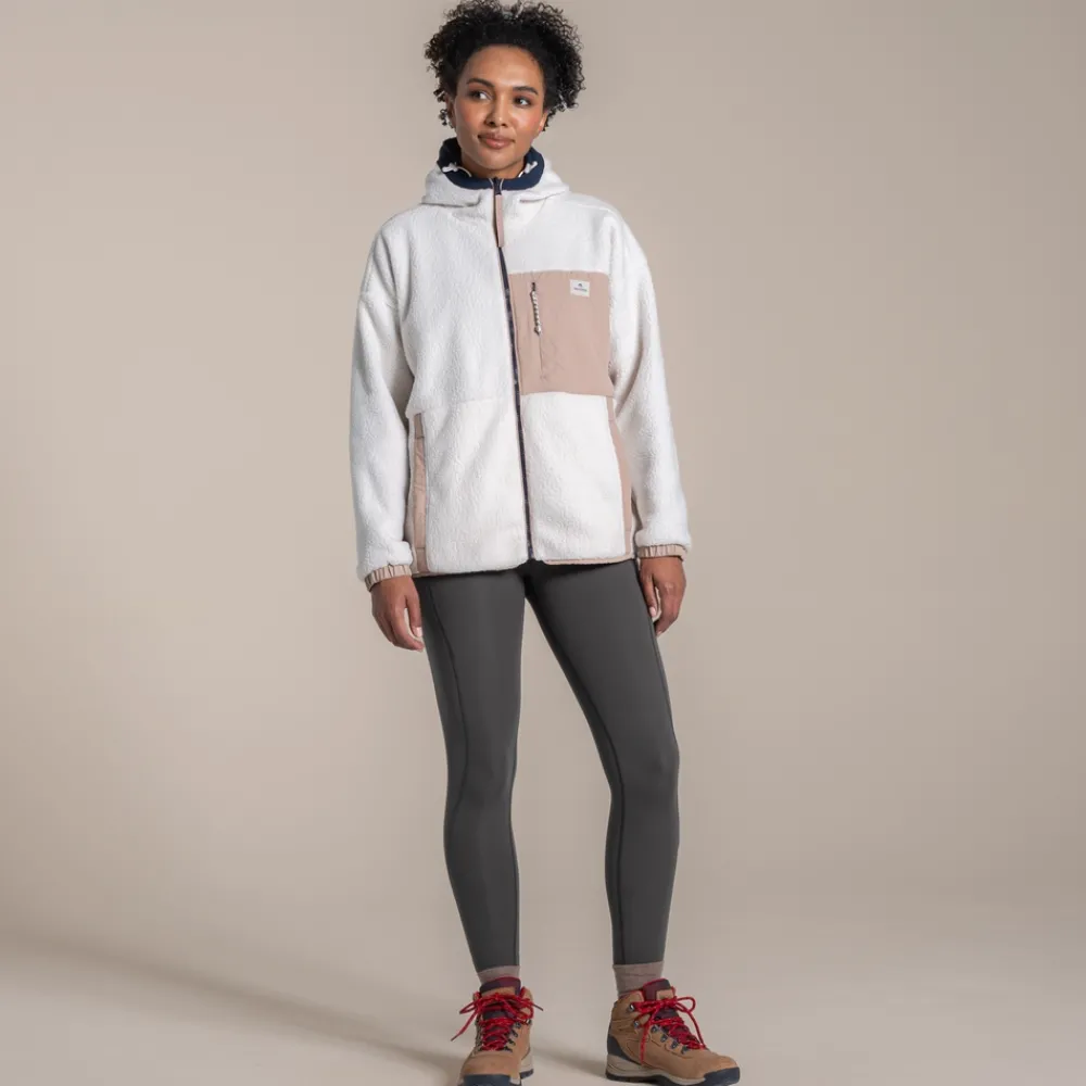 Hot Women's Longlands Reversible Hooded Jacket | Ecru / Warm Beige Women Fleece|Full Zip Fleece