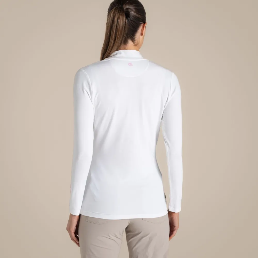 Sale Women's NosiLife Golf Long Sleeved Mock Neck Top | Women Desert|Jungle