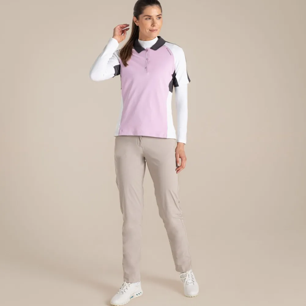 Sale Women's NosiLife Golf Long Sleeved Mock Neck Top | Women Desert|Jungle