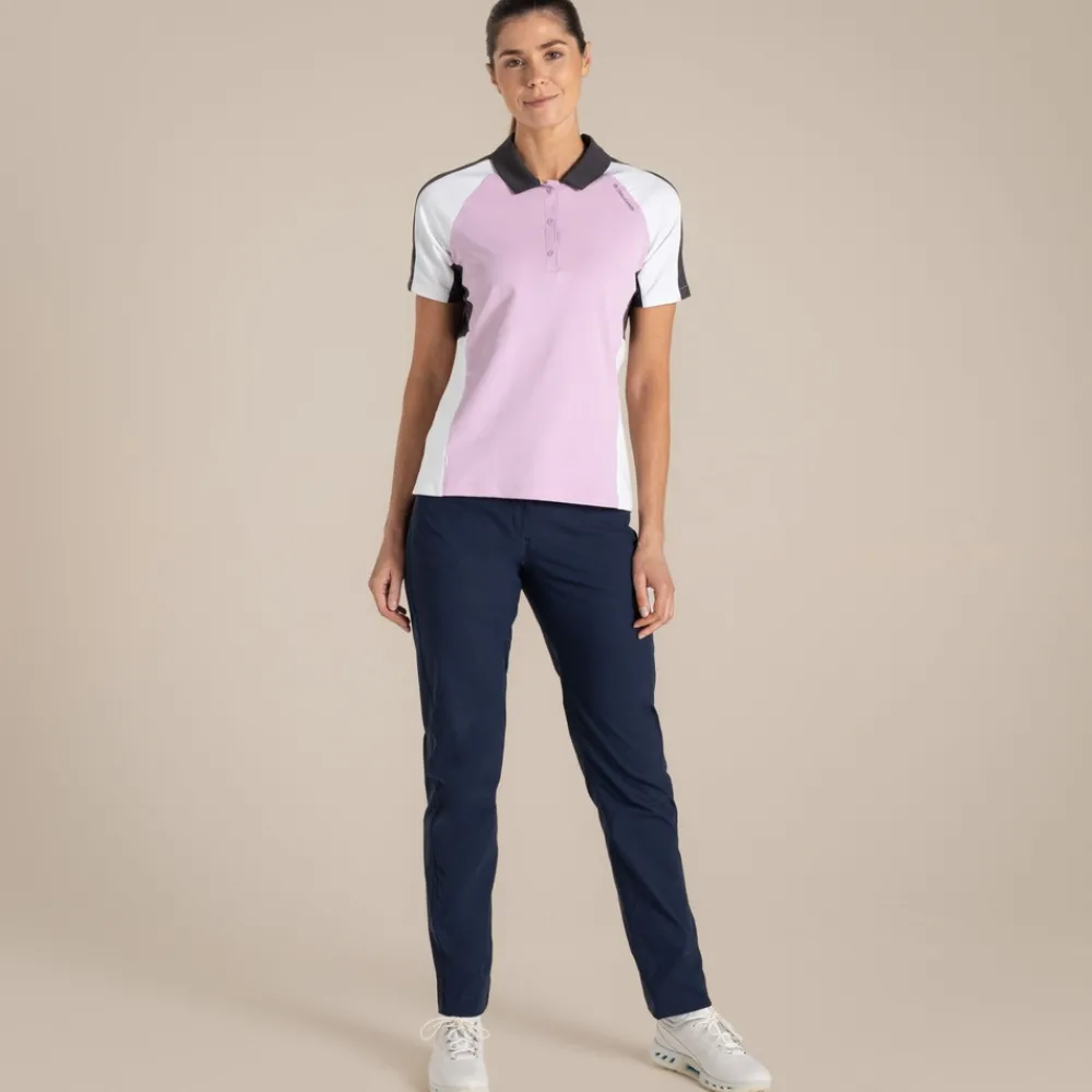 Clearance Women's NosiLife Hazelmere Golf Short Sleeved Polo Top | Women Desert|Jungle