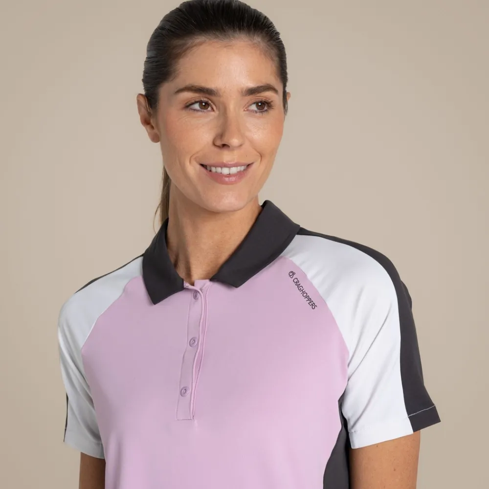 Clearance Women's NosiLife Hazelmere Golf Short Sleeved Polo Top | Women Desert|Jungle