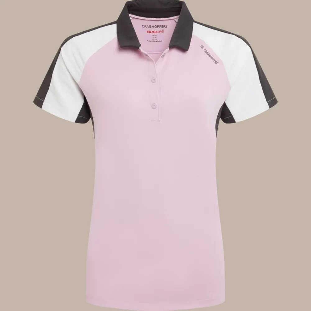 Clearance Women's NosiLife Hazelmere Golf Short Sleeved Polo Top | Women Desert|Jungle