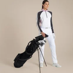 Women's NosiLife Ivybridge Golf Half Zip Top | Women Desert|Jungle